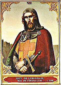 Guido de Lusignan. Rey de Jerusalén y de Chipre. Tercera Cruzada