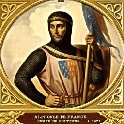 Alfonso de Poitiers. Príncipe de Francia. Conde de Poitiers, Saintonge, Auvernia y Tolosa. Séptima y Octava Cruzadas