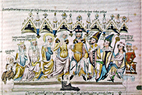 Ilustración familia de Gertrud De Hungría (Merániai Gertrud) Reina consorte