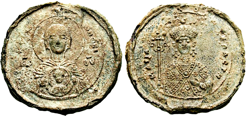 Sello de plomo de la Emperatriz María, 1070
